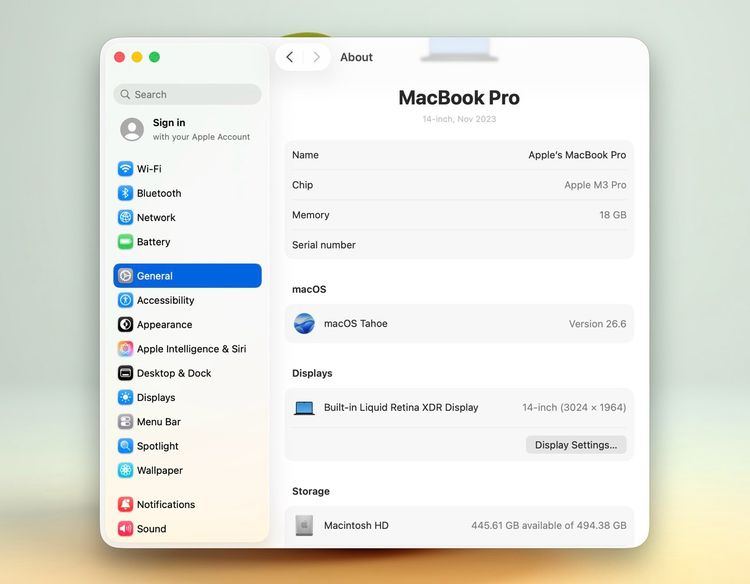 MacBook Pro 14-inch M3 Pro 2023 Ram18GB SSD512GB Space Black - 61329 รูปที่ 12