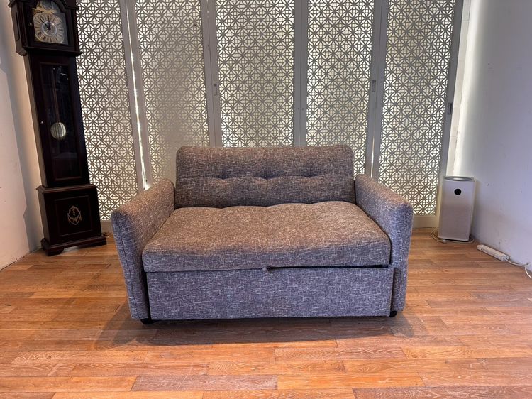 ผ้า เทา 2 ที่นั่ง โซฟาเบด แบรนด์ SB FURNITURE 