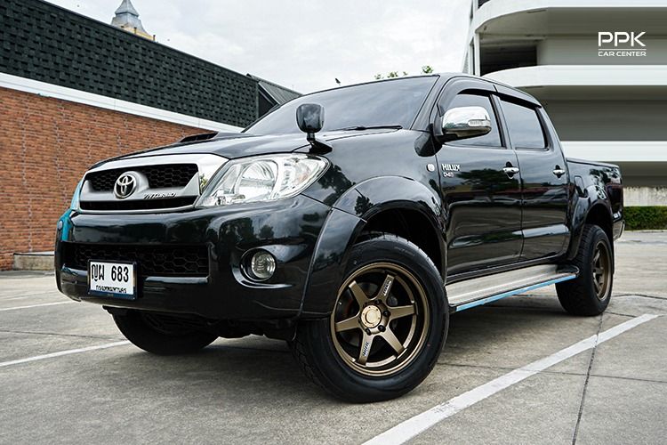 Toyota Hilux Vigo 2011 2.5 Double Cab E Prerunner Pickup ดีเซล ไม่ติดแก๊ส เกียร์ธรรมดา ดำ