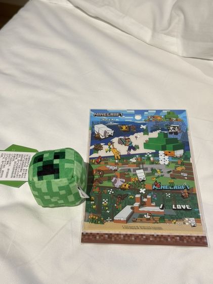 ขาย พวงกุญแจ Minecraft ตัวละคร Creeper ลิขสิทธิ์แท้ แถมสติกเกอร์ Minecraft
