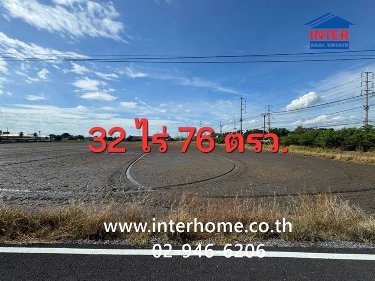 ที่ดินเปล่า 32 ไร่ 76 ตร.ว. ให้เช่าที่ดินแปลงใหญ่ ทำเลศักยภาพ อำเภอไทรน้อย จังหวัดนนทบุรี ใกล้โชว์รูม แสงฟ้าอีซูซุเซลส์ สี่แยกไฟแดง ถนนไทรน้ รูปที่ 4