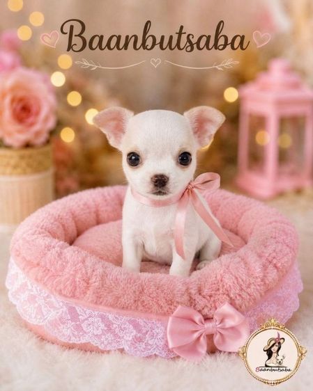 ชิวาวา (Chihuahua) เล็ก Baanbutsaba(ชิวาวาสีขาว)