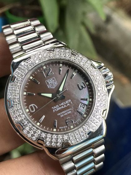 น้ำตาล Tag Heuer F1 Quartz Diamond 120  Brown MOP Dail WAC1217 (Boy Size)🇨🇭