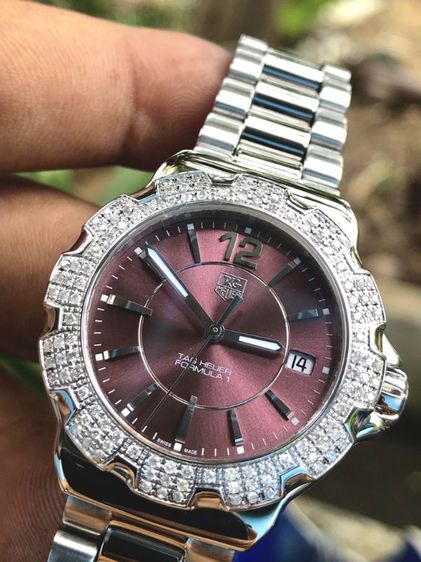Tag Heuer F1 Quartz Diamond Bezel Dark Purple Dail WAH121B🇨🇭🇨🇭 รูปที่ 6