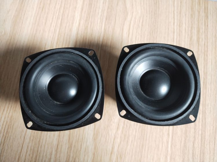 ลำโพงซับวูฟเฟอร์ขนาด 4นิ้ว x2 มือสอง 100w BA-4055B ดอกลำโพง 4 นิ้ว จำนวน 2 ตัว แถม c 100uf 50v 2 ตัง Capacitor Audio grade MUSE ES series