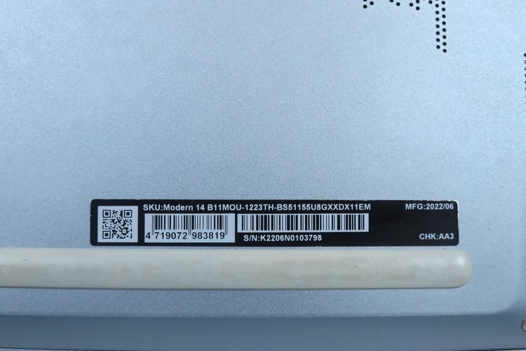 MSI MODERN 14 Core i5-1155G7 RAM8.512GB รูปที่ 12