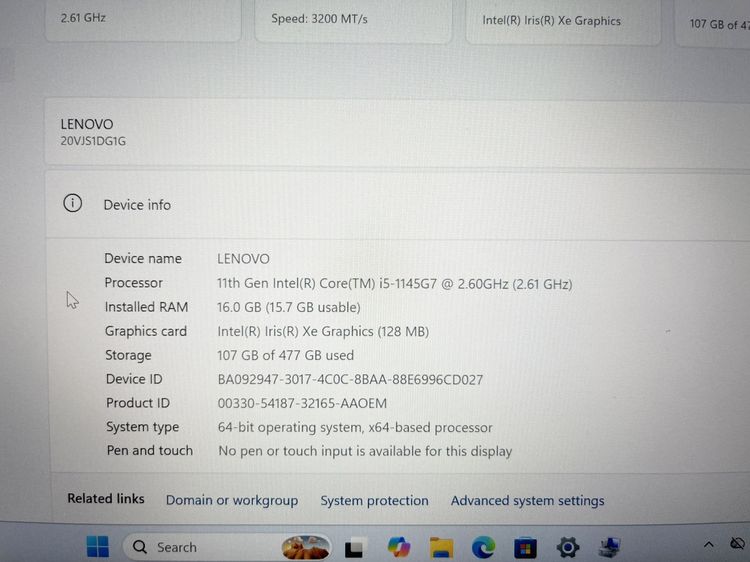 Lenovo ThinkPad L13 Gen 2 I5 Gen 11 Ram 16 M.2 512 แบตนาน ราคาถูกใจ รูปที่ 3