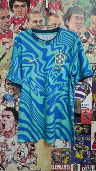 เสื้อ pre-match brazil บราซิล 2026 แท้ size m อก 42 ยาว 28 ป้ายห้อย