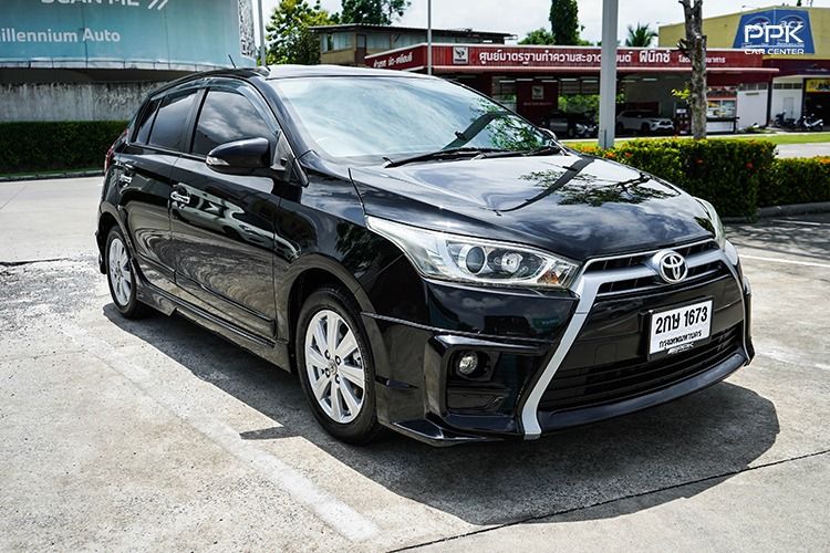 Toyota Yaris 2014 1.2 G Sedan เบนซิน ไม่ติดแก๊ส เกียร์อัตโนมัติ ดำ รูปที่ 3