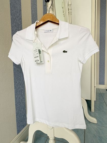 อื่นๆ EU 34 เสื้อโปโลLacoste แท้จากห้าง size 34 ขาว สินค้าใหม่ รุ่นL.12.D ผ้าJersey