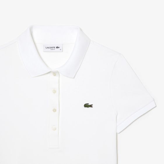 เสื้อโปโลLacoste แท้จากห้าง size 34 ขาว สินค้าใหม่ รุ่นL.12.D ผ้าJersey รูปที่ 6