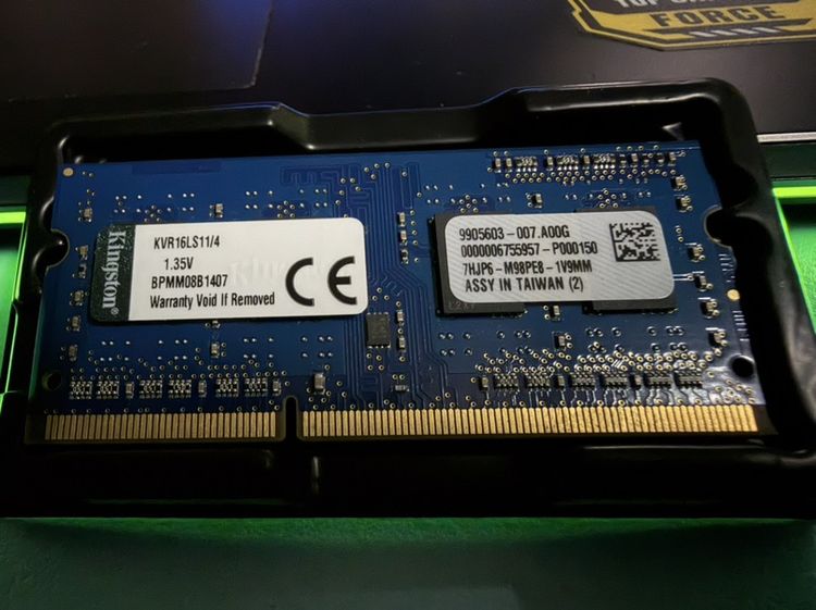 Kingston memory Ram 4Gb DDR3L Low Voltage for notebook