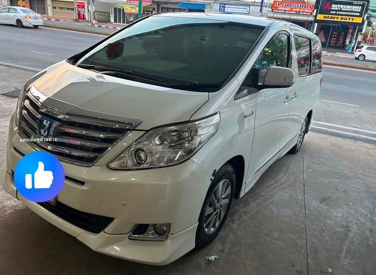 Toyota Alphard 2012 2.4 Hybrid E-Four 4WD Van ไฮบริด ไม่ติดแก๊ส เกียร์อัตโนมัติ ขาว