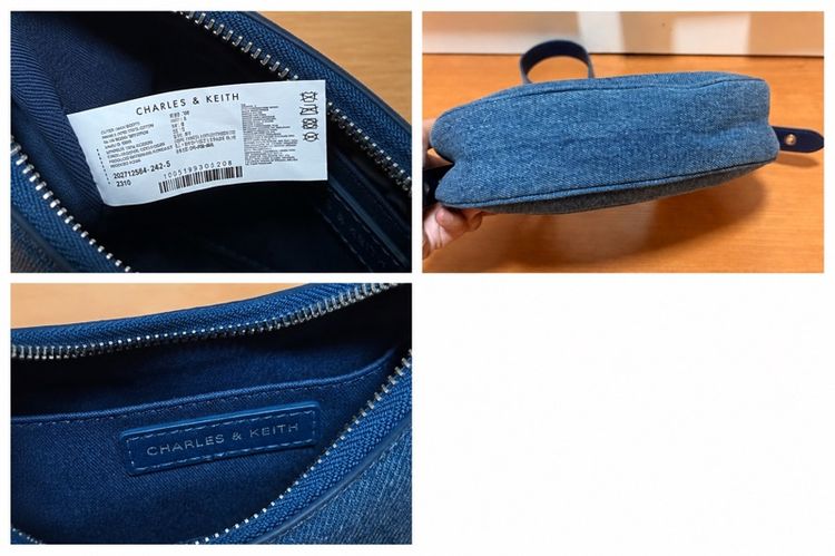 👜 CHARLES & KEITH Petra Denim Curved Shoulder Bag รูปที่ 4