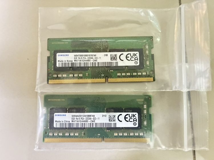 ที่เก็บข้อมูลและเมมโมรี่การ์ด RAM Notebook 16 GB (8x2) DDR4 Bus 3200 Samsung