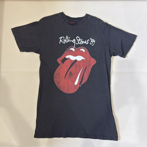 อื่นๆ เสื้อทีเชิ้ต อื่นๆ แขนสั้น เสื้อวงThe Rolling Stones ลาย The North American Tour ปี 1989 สีดำฟอก ลิขสิทธิ์แท้จากแบรนด์ Cotton On