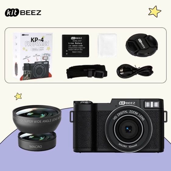 กล้องดิจิตอล Kit beez K-4 เเถมฟรีอุปกรณ์ครบครัน รูปที่ 3