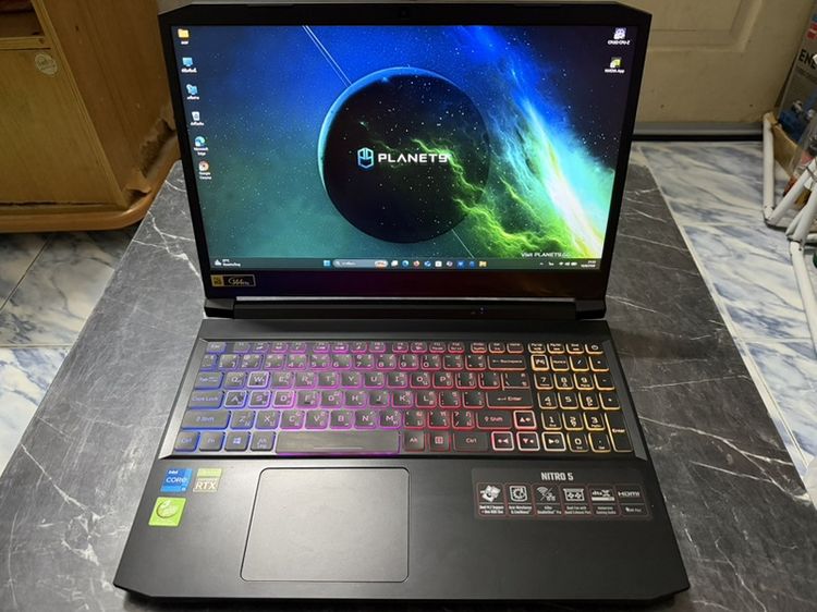 ขาย Note Book ACER NITRO 5 AN515-57-52UX I5-11400H Ram 24gb RTX 3060 6 GB GDDR6 512gb SSD M.2 สภาพสวยๆ เลยครับผม รูปที่ 2