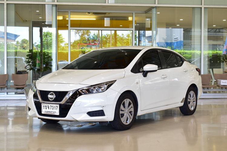 Nissan Almera 2020 1.2 E Sedan เบนซิน ไม่ติดแก๊ส เกียร์อัตโนมัติ ขาว รูปที่ 3