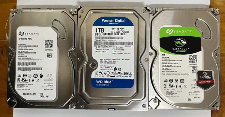 ที่เก็บข้อมูลและเมมโมรี่การ์ด ็Harddisk 1 TB.