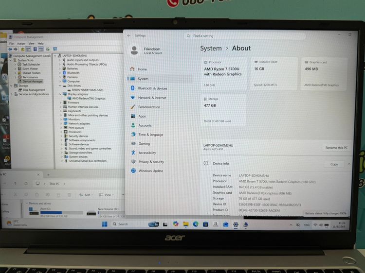 Acer Aspire Lite 15 AL15-41P-R47V รูปที่ 15