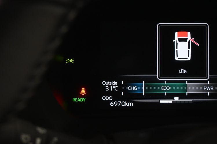 Toyota Yaris ATIV 2025 1.5 HEV GR SPORT Sedan ไฮบริด ไม่ติดแก๊ส เกียร์อัตโนมัติ ดำ รูปที่ 3