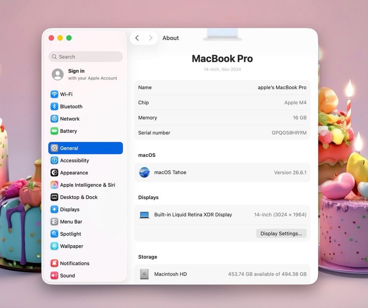 MacBook Pro 14-inch M4  2024  Ram16GB SSD512GB Silver รูปที่ 12