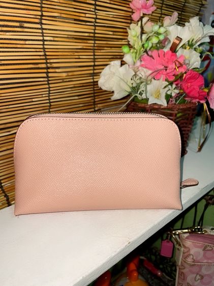 หนังแท้ หญิง ชมพู กระเป๋าใส่เครื่องสำอาง Coach