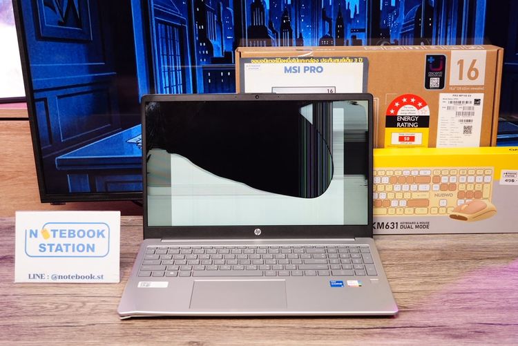 (สินค้ามืตำหนิหนักประกันร้าน 7 วัน) HP 15 i5-1334U Ram16 SSD512 จอ15.6นิ้ว FHD พร้อมจอมอนิเตอร์MSI รุ่น Pro MP165 E6 