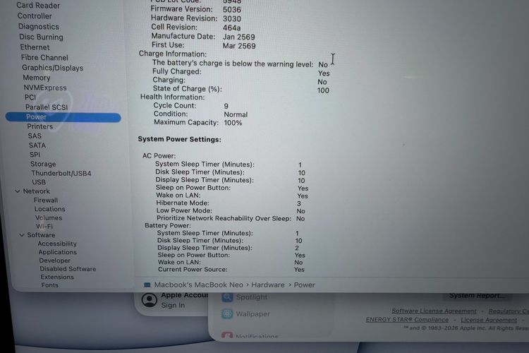 APPLE MacBook Neo (Silver) รุ่นใหม่ chip A18 Pro Ram8 SSD256 จอ13นิ้ว Liquid Retina รอบชาร์จ 9 ครั้ง รูปที่ 13