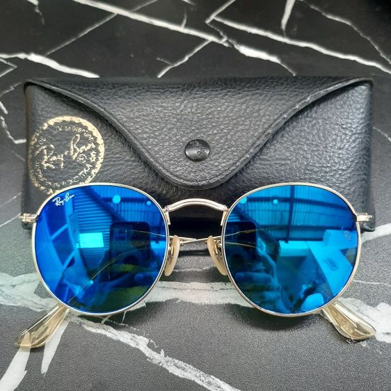 แว่นตากันแดด Ray-Ban รุ่น Round Metal รหัส RB3447 สี 112/4L พร้อมซองใส่สสีดำ