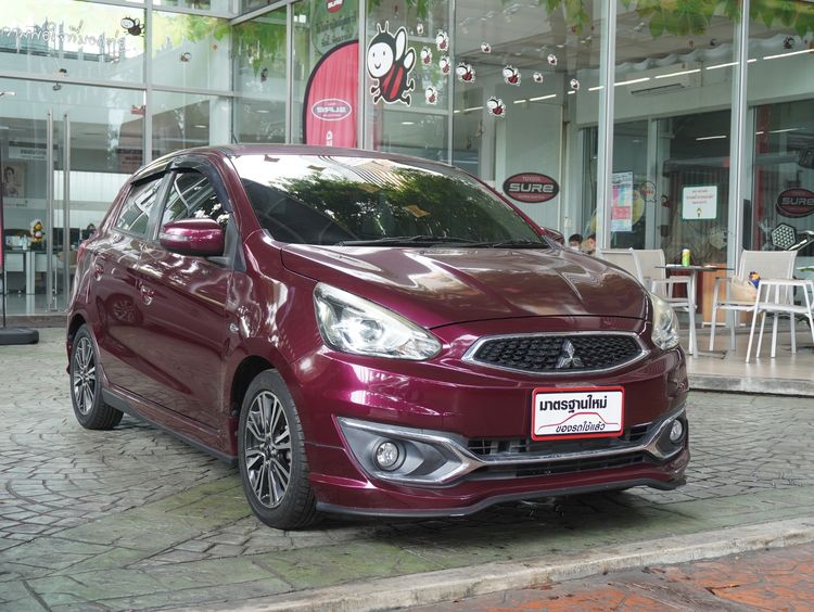 Mitsubishi Mirage 2016 1.2 GLS Sedan เบนซิน ไม่ติดแก๊ส เกียร์อัตโนมัติ ม่วง