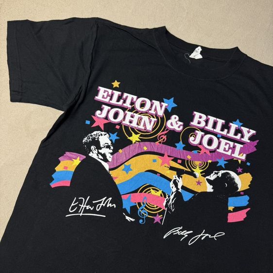 เสื้อยืด Elton John x Billy Joel Tour 2009 by Anvil Size M รูปที่ 3