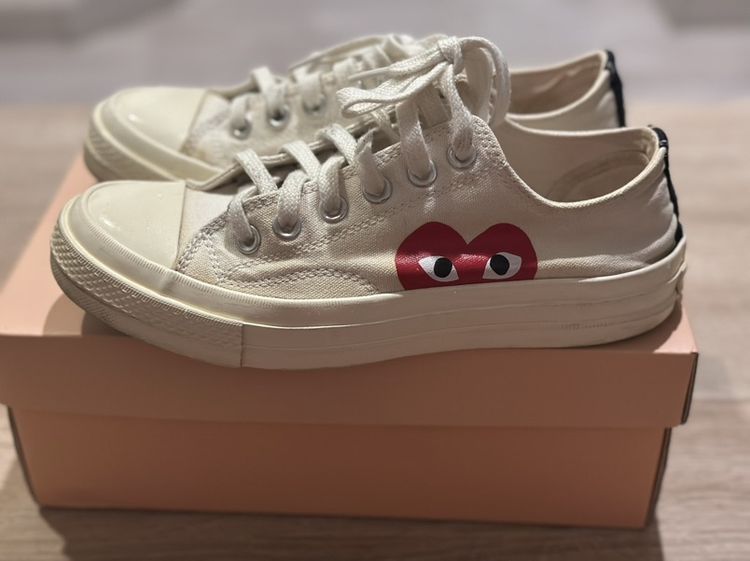 อื่นๆ รองเท้าผ้าใบ ผ้า UK 5 | EU 38 | US 6.5 ขาย รองเท้า Converse X Comme Des Garcons