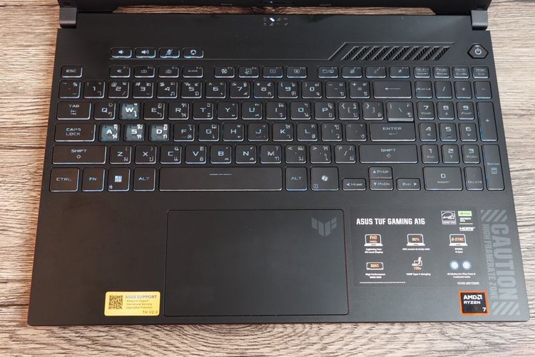 Asus TUF Gaming A16 Ryzen7-170 RTX4050(6GB) Ram16 SSD512 จอ16 นิ้ว WUXGA FHD+ 144Hz รูปที่ 6