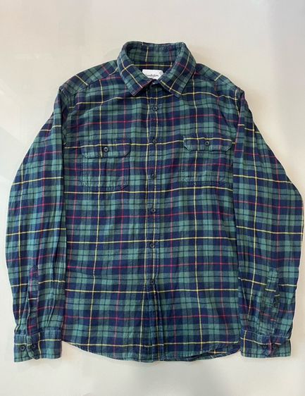 อื่นๆ เสื้อเชิ้ต เขียว แขนยาว Goodfellow & Co Long-sleeve plaid flannel button-down shirt Chest 24(อก) (48”) Length(ยาว) 29
