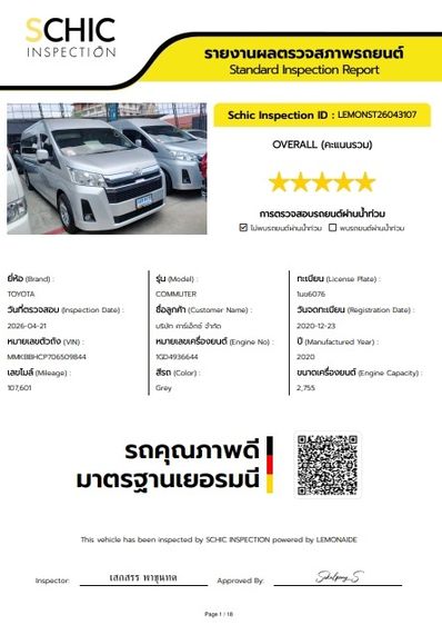 Toyota Commuter 2020 2.8 Van ดีเซล ไม่ติดแก๊ส เกียร์อัตโนมัติ บรอนซ์เงิน รูปที่ 4