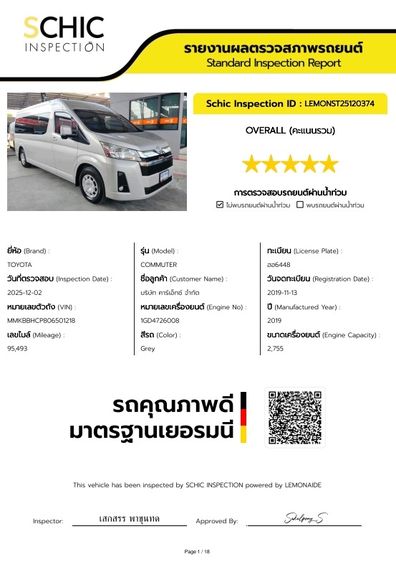 Toyota Commuter 2019 2.8 Van ดีเซล ไม่ติดแก๊ส เกียร์อัตโนมัติ บรอนซ์เงิน รูปที่ 4
