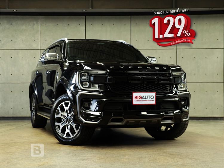 Ford Everest 2023 2.0 Bi-Turbo Titanium+ 4WD Utility-car ดีเซล ไม่ติดแก๊ส เกียร์อัตโนมัติ ดำ