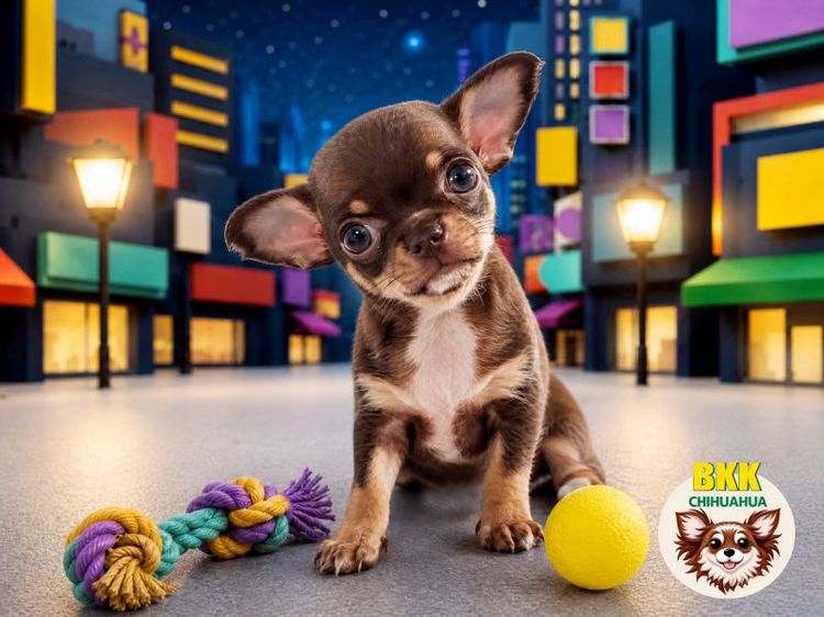 ชิวาวา (Chihuahua) เล็ก BKKCHIHUAHUA (ลูกสาวสีช็อกโกแลต)