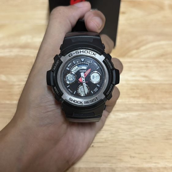 ดำ [แท้ศูนย์ CMG ครบกล่อง] Casio G-Shock AW-590-1A เพิ่งเปลี่ยนถ่านใหม่พร้อมใช้ สภาพสวย