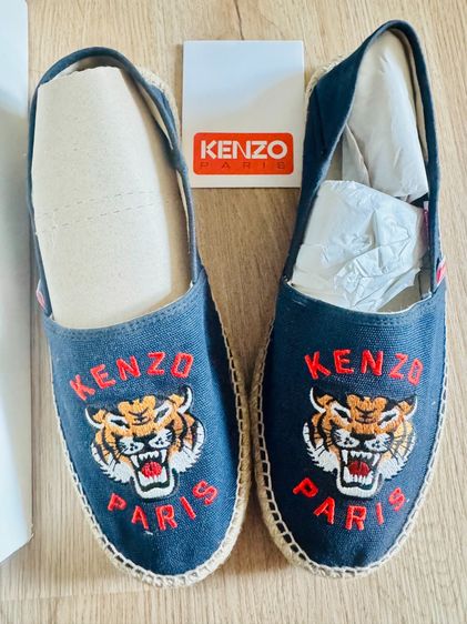 Used Kenzo espadrilles Slip-On Blue Nuit Fabric 