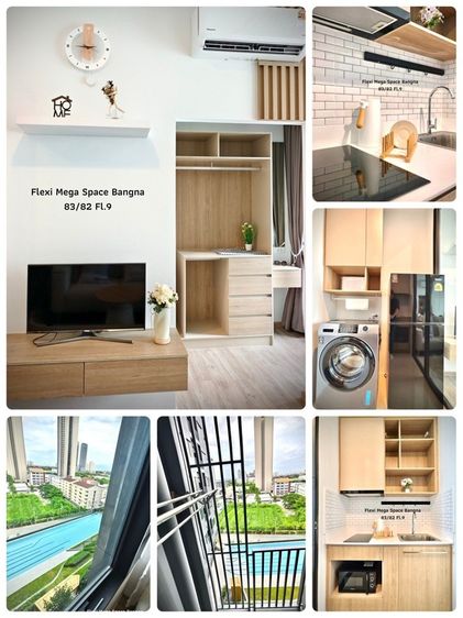 อื่นๆ ไม่อนุญาต ตกแต่งครบ 2024 ให้เช่าคอนโด เฟล็กซี่ เมกะ สเปซ บางนา ✨ Condo for rent, Flexi Mega Space Bangna. ชั้น 9 ห้อง วิวสระว่ายน้ำ 9500 รูปที่ 2
