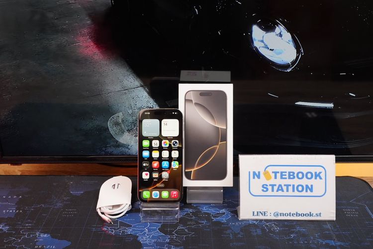 สมาร์ทโฟน Apple iPhone 16 Pro 128GB Natural Titanium เครื่องสวย สุขภาพแบต89 รอบชาร์จ 696 รอบ