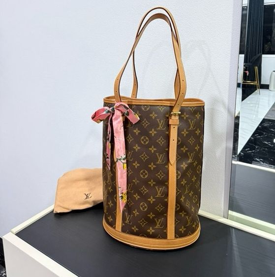 Louis Vuitton ผ้าใบ หญิง น้ำตาล Lv Bucket หลุยส์บัคเก็จ