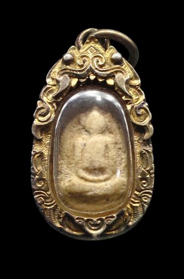 พระวัดพลับ เลี่ยมเงินอย่างดี เจ้าของเดิมเลี่ยมไว้ใช้เอง
