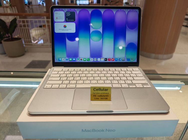 อื่นๆ แมค โอเอส 8 กิกะไบต์ อื่นๆ ใช่ Macbook Neo 256GB AppleCare+ 2ปีกว่า รอบชาร์จ12 ครบกล่อง พร้อมเคส