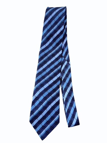 Gucci Necktie 100% Seta-Silk-Soie Made in Italyเนกไทผ้าไหมลายทาง Jacquard แบรนด์ กุชชี่ รูปที่ 2