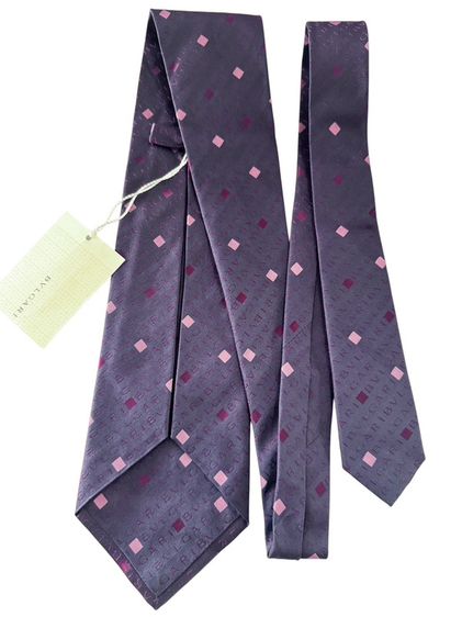 อื่นๆ BVLGARI Necktie100% Seta-Silk-Soie Made in Italyเนคไทผ้าไหมสุดหรูจากแบรนด์ บลูการี่ ผลิตในอิตาลี่ ใหม่ป้ายห้อย