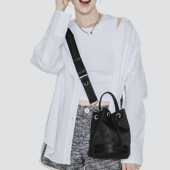 Marhenj - Lexy Black Bucket Shoulder Bag ( black )